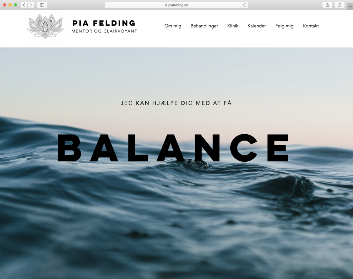 Hjemmeside for Pia Felding - af Koncept Kommunikation